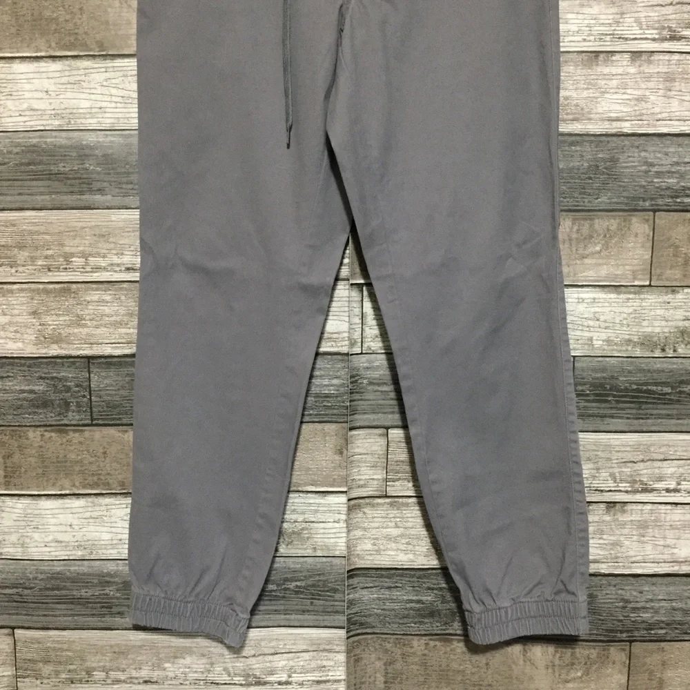 Amazon Essentials Slim Fit Chino Joggers Men’s M Gray (Inseam 28) Drawstring